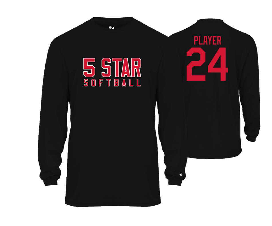5 Star Softball LS Tee