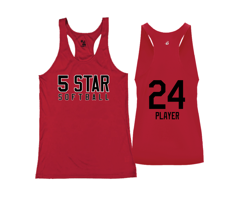 5 Star Softball Racerback Tank