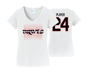 Chopticon Braves Softball - DTF | Women's Short Sleeve Cotton V-Neck Tee