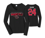 Chopticon Braves Softball - Women's Long Sleeve Cotton Shirt V Neck
