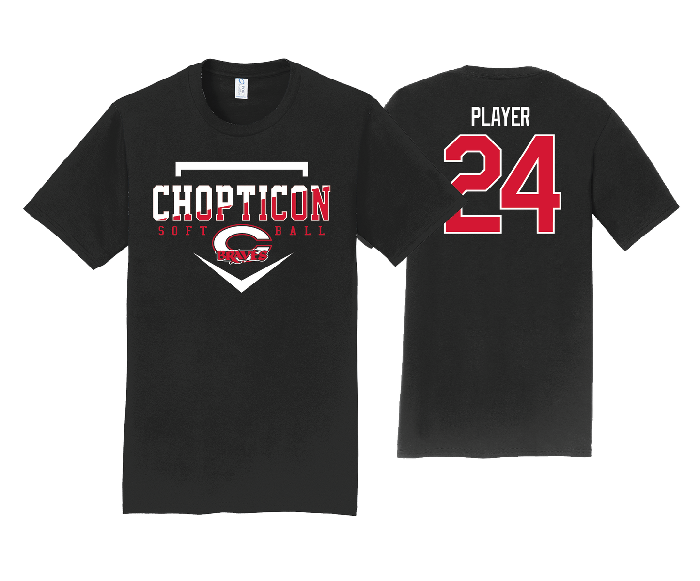 Chopticon Braves Softball - DTF | Unisex Short Sleeve Cotton Tee