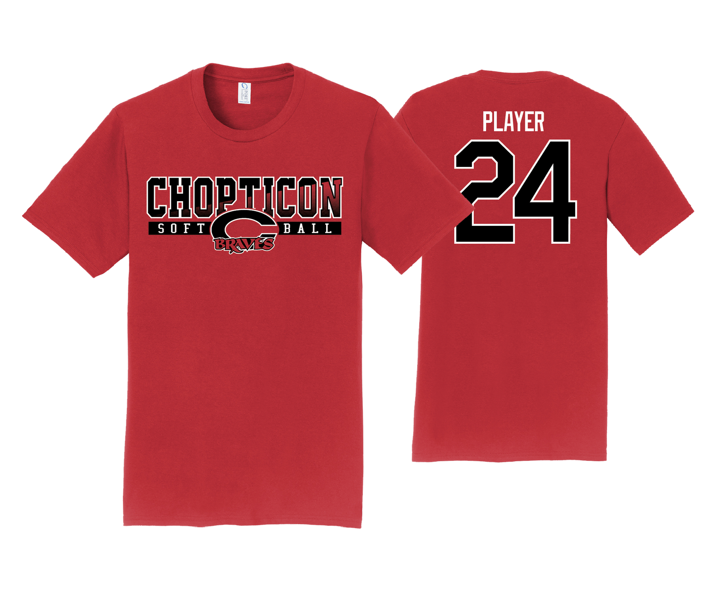 Chopticon Braves Softball - DTF | Unisex Short Sleeve Cotton Tee
