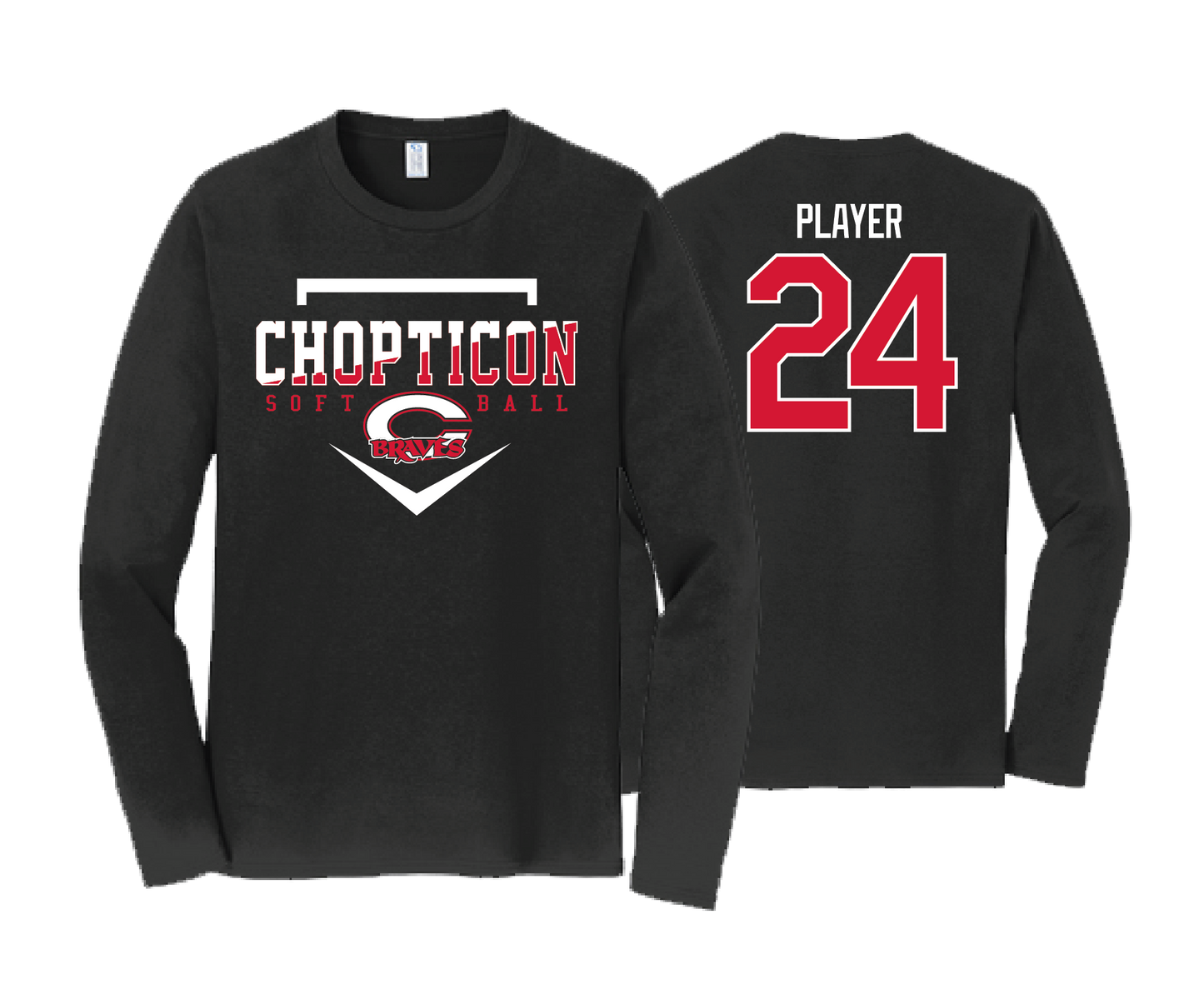 Chopticon Braves Softball - DTF | Unisex Long Sleeve Cotton Tee
