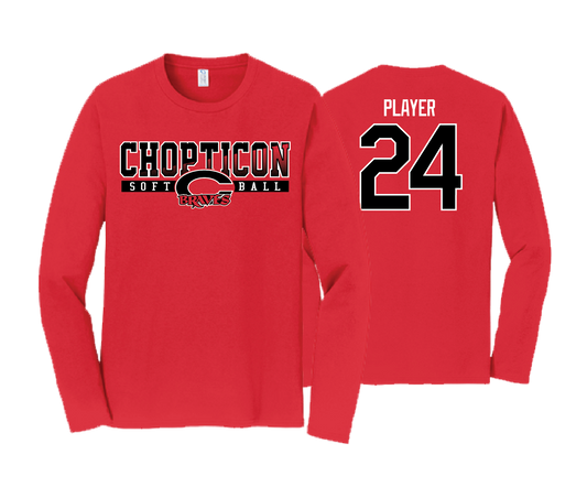 Chopticon Braves Softball - DTF | Unisex Long Sleeve Cotton Tee
