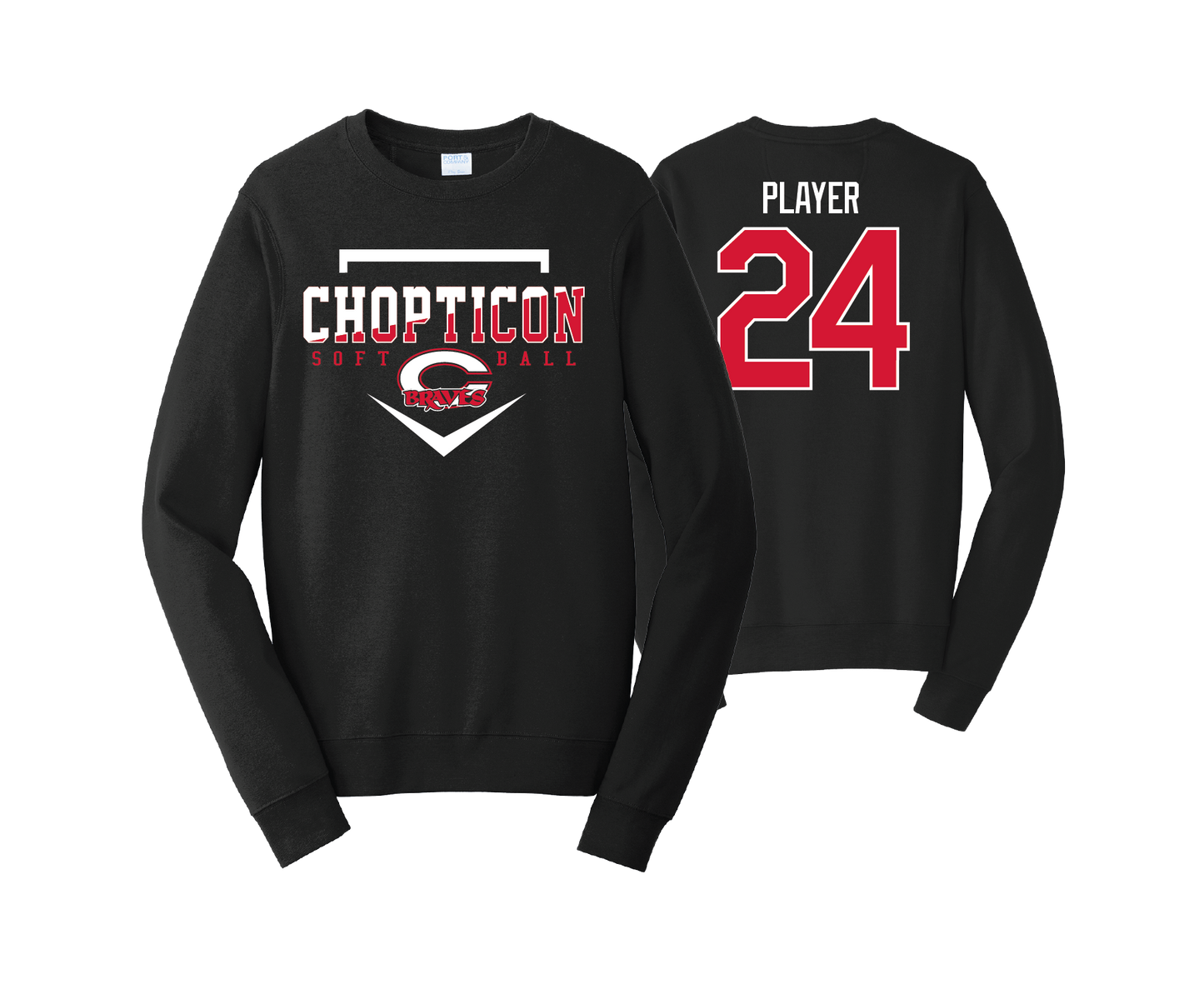 Chopticon Braves Softball - DTF | Unisex Cotton Crew Neck